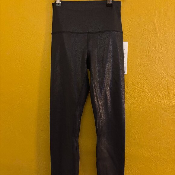 Lululemon Align HR Pant 28” *Shine - Black High Rise Leggings - Size 4 - NWT - Picture 2 of 5